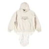 XXXL T-Shirt-Hoodie mit Aufnähern, Oversize „Ecru“ 720406TNVD99784