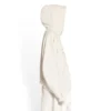 XXXL T-Shirt-Hoodie mit Aufnähern, Oversize „Ecru“ 720406TNVD99784