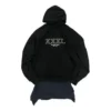 XXXL T-Shirt-Hoodie mit Aufnähern, Oversize „Schwarz“ 720406TNVD91070
