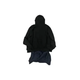 XXXL T-Shirt-Hoodie mit Aufnähern, Oversize „Schwarz“ 720406TNVD91070
