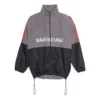 Zweifarbige Shell-Jacke mit Logo-Print „Grau“ 534317TDO051408